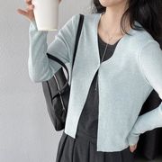 UC1038トップス レディース カットソー ニット 仮二点 5色 韓国風 2026春夏新作