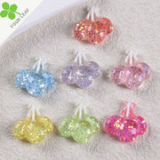 さくらんぼ アクセサリーパーツ デコパーツ 髪飾り ペンダント ハンドメイド スマホケース美容 可愛い