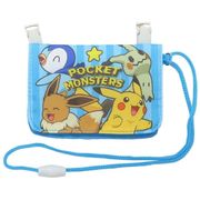 クリップ ポケット ポケモン ショルダー 付き ミニ おでかけ ウォレット 　ブルー【小ロット販売】