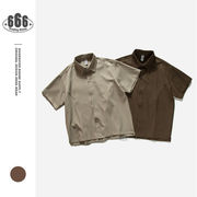 PX0009 2026年春夏新作 シャツ メンズ レトロ ポケット 半袖 ゆったり ストレール 通気性 アウター