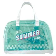 プールバッグ PVC ボストン型 プール バッグ SUMMER ミント スイミング【小ロット販売】