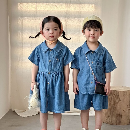 2026 夏新作 新品 ★ 韓国風 子供服★姉妹用ノースリーブワンピースセット80-150cm