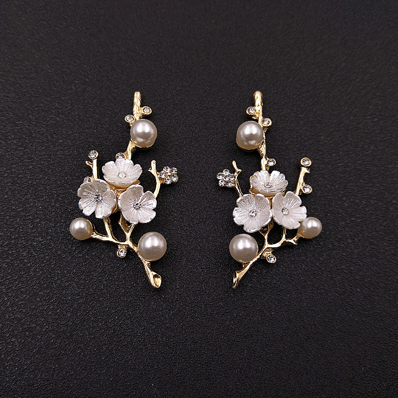 アクセサリーパーツ 植物 枝チャーム ハンドメイド 材料 ペンダントトップ DIY素材 ネックレス フラワー