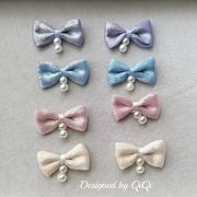 新入荷 蝶結び デコパーツ 生地 パッチ 刺繍アップリケDIY ヘアアクセサリーバッグ装飾 貼り付けパーツ