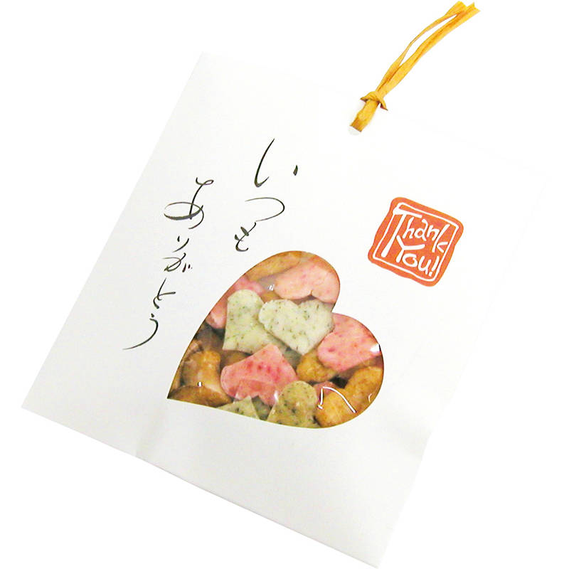 （ケース単位のみ：60個/1ケース）法善寺あられ 感謝のしおり ハートおかき 22g【直送品】