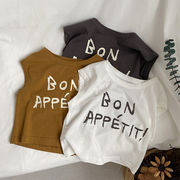 2026春夏※gl☆アルファベットプリント ノースリーブタンクトップ  トップス 男女兼用