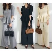 今季マストバイ デザイン おしゃれ  気質　冷感素材 2点セットアップ