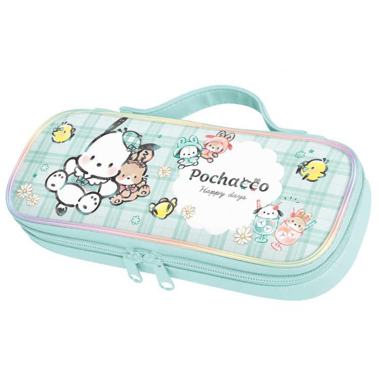 特価商品　ポチャッコ 　ラウンドファスナーペンケース チェックルック
