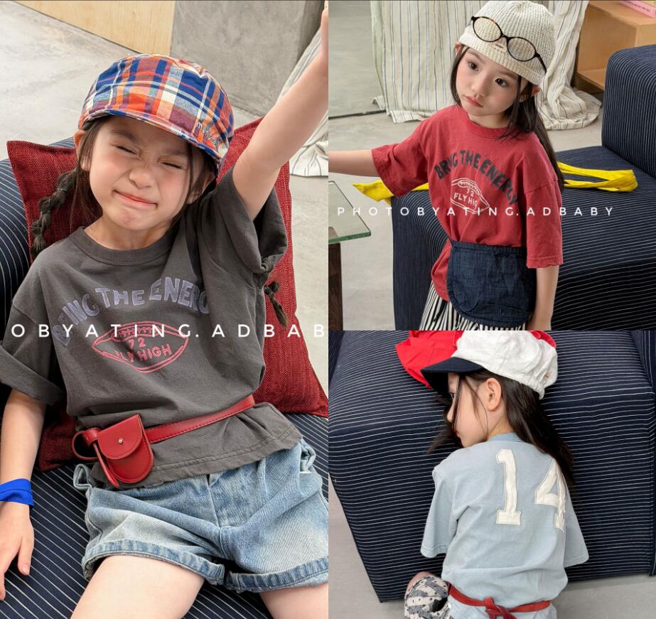 2026春夏新作★韓国風子供服★ベビー服 ★キッズ服★トップス★半袖 tシャツ プライマーシャツ 80-130