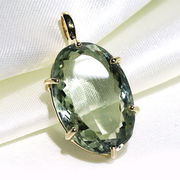 宝石質 グリーンアメジスト プライオライト ペンダント Greened Amethyst