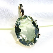 宝石質 グリーンアメジスト プライオライト ペンダント Greened Amethyst