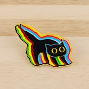 面白い   黒猫ブローチ ピンズ  バッジ  猫ブローチ ラペルピン    ねこ ネコ 猫雑貨