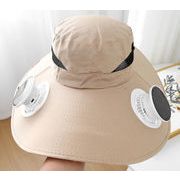 ファン付き帽子　夏用日焼け止め　男女兼用　紫外線防止  日よけ帽子