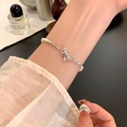 リボン パールブレスレット レディース 高級感 オシャレ