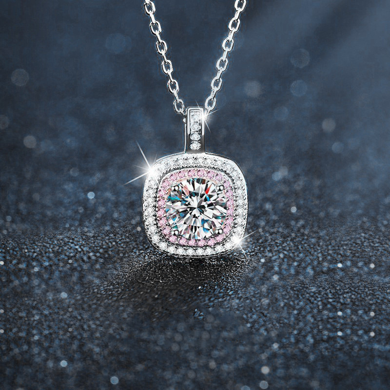 ネックレス モアサナイト 1ct ネック飾り レディース ネック飾り シルバー925 アクセサリー ジュエリー