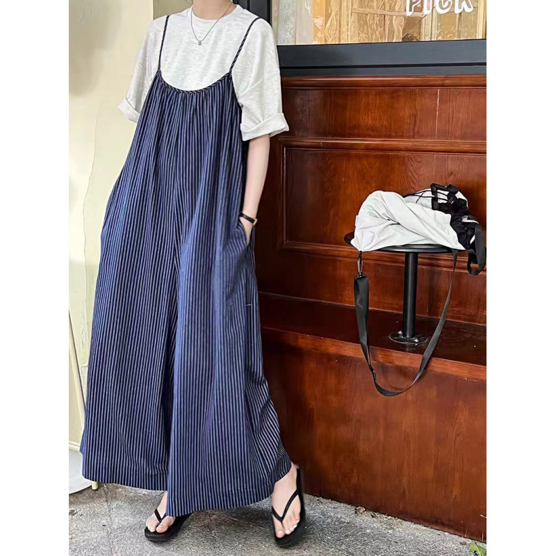 ロングパンツ オーバーオール パンツ ワイドパンツ サロペ ズボン 体型カバー きれいめ 楽ちん