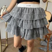 ミニスカート　レディース　韓国ファッション　チェック柄