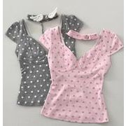 トップス Tシャツ 半袖 ブラウス  アメリカン風  ベアトップ