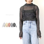 □SALE□ラメプリーツシアー　タートル　トップス(32454)