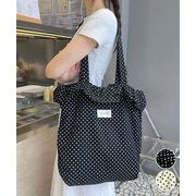 【日本倉庫即納】 ドット柄トートバッグレディース 大容量鞄