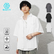 【とろみストレッチシャツ】MinoriTY マイノリティ メンズ レディース モード 夏服 新作 2026