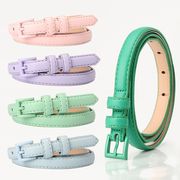 13色 PU  細ベルト レディース ファッション カラーベルト 春夏 おしゃれ  プレーンベルト 幅1.5cm