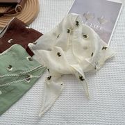 三角スカーフ レース ネックスカーフ ヘッドスカーフ マルチウェイ