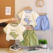 2026夏 新作 Tシャツ 半袖 キッズ  0～5 歳ベビー男女兼用  キャラクター 丸首 2 点セット  80-120cm