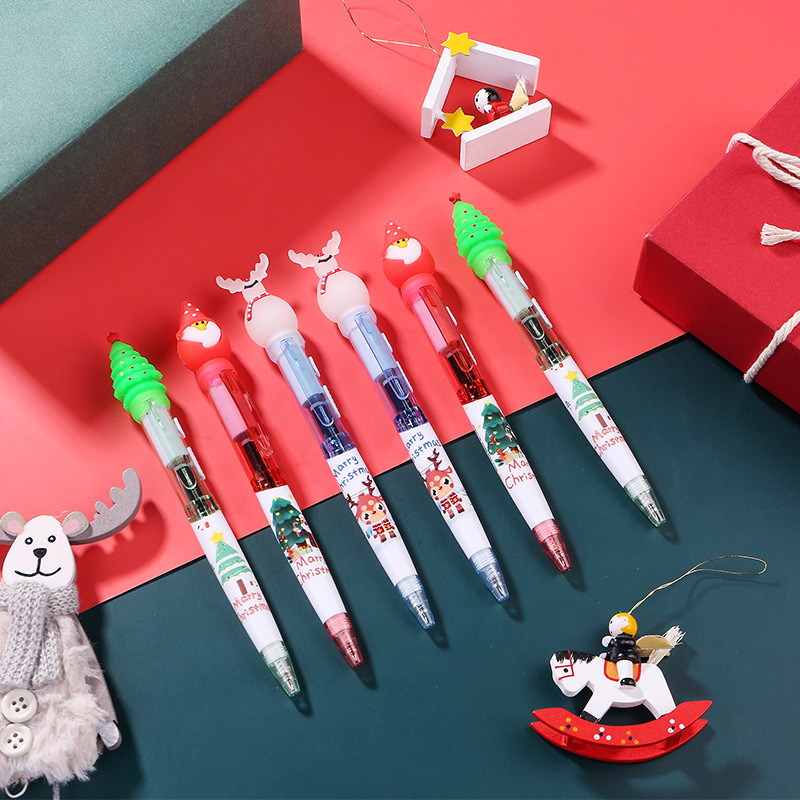 2026新品 新学期 ボールペン 学生 クリスマス デザイン文具  贈り物 文房具 サンタクロース