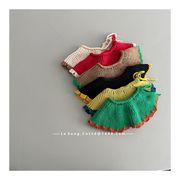 カラーブロッキング / 付け襟 / コーデ / ショール / ベビー / フリル / ニット / 首元保護 / リボン付き