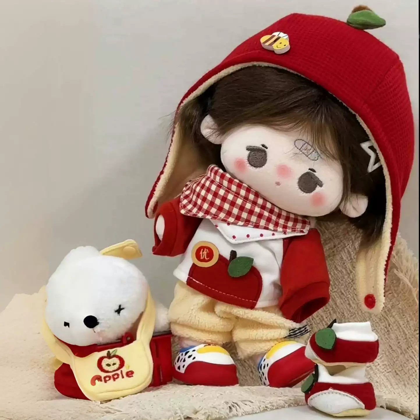ぬいコーデ 着せ替え ミニドール 20cmぬい服 着替セット 帽子+Tシャツ