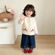 韓国風　子供セーター　ニット　 重ね着　セーター　春秋物