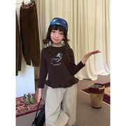 秋 女の子 ガーリー Tシャツ パンツ 2点セット K-style ★100-160CM