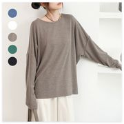 秋新作 tシャツ 長袖Tシャツ プルオーバー トップス レディース 部屋着 ゆったり カジュアル