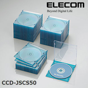 ELECOM(エレコム) Blu-ray/DVD/CDケース（スリム/PS/1枚収納） CCD-JSCS50CBU