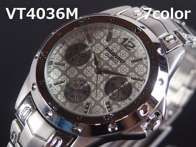 ＶＩＴＡＲＯＳＯメンズ腕時計　メタルウォッチ　日本メーカームーブメント　クロノデザイン