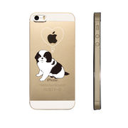 iPhone SE 5S/5 対応 アイフォン ハード クリア ケース  犬 わんこ チン