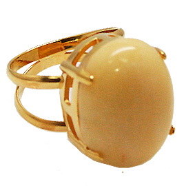 《大きめストーン:フリーサイズ ファッションリング指輪/ファランジリング》 アラゴナイト（Aragonite）