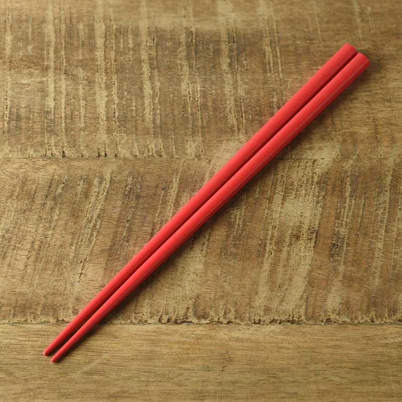 カラフルスティック箸 サーモンレッド