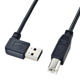 サンワサプライ　両面挿せるL型USBケーブル(A-B標準)　KU-RL1