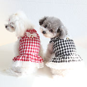 2色 XS-XL 新作小型犬服　犬 服 犬服 犬の服 チェック柄 シャツ　ペット用品　ペット雑貨「2022新作」