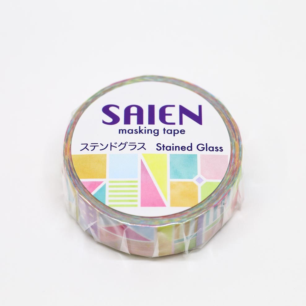 【新登場！安心の日本製！SAIEN 和紙 マスキングテープ オリジナルシリーズ！】ステンドグラス