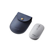 エレコム BlueLEDマウス/薄型/Bluetooth対応/4ボタン/ポーチ付/グレー