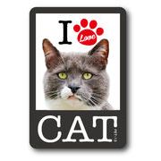 PET-13/I LOVE CAT!ステッカー13 猫好きの方に！ 猫 ねこ ネコ CAT 猫ステッカー PET 愛猫 ペット