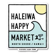 ハレイワハッピーマーケット ステッカー ロゴ スクエア カラー HHM091 おしゃれ ハワイ