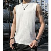 韓国ファッション タンクトップ タイドブランド 百掛け ゆったりする 袖なし Tシャツ トレンド