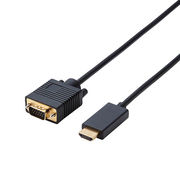 【5個セット】エレコム 変換ケーブル/HDMI-VGA/1.0m/ブラック CAC-HDM