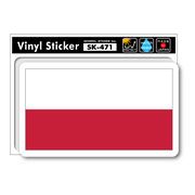 国旗ステッカー ポーランド POLAND SK471 旗 旅行 国旗 PC スマホ スーツケース