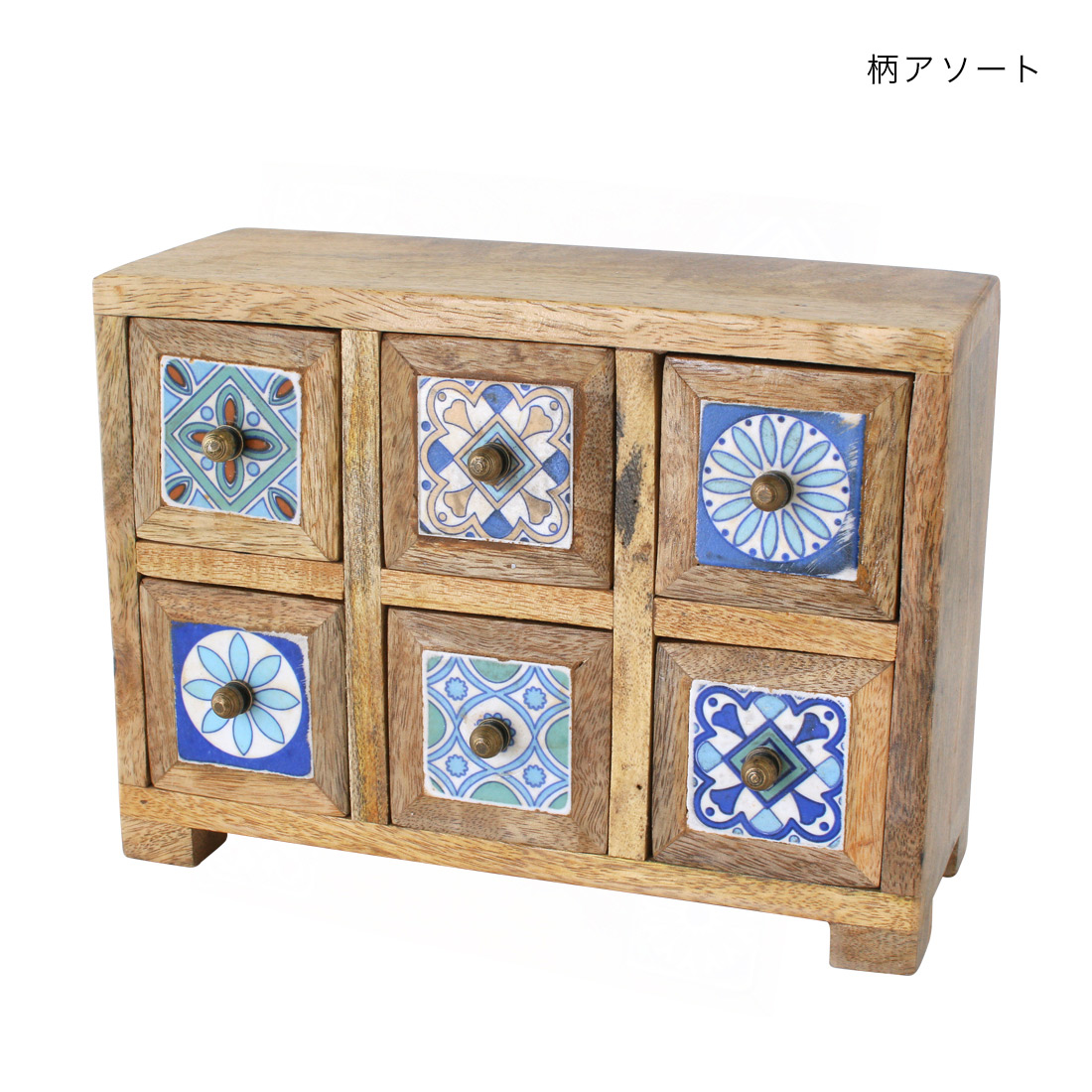 チェスト 6個 2段 ボヘミアンタイル[ボックス 小物入れ 引き出し 箱