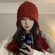 秋冬新品  防寒  韓国 ファッション トーク 帽子  ニット帽子 クリスマス  気質 織ります ハット